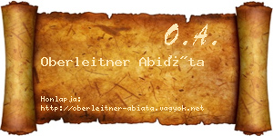 Oberleitner Abiáta névjegykártya